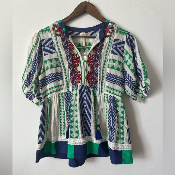 NWT Anthropologie–Verb by Pallavi Singhee Sylvia Babydoll Blouse - Picture 3 of 13